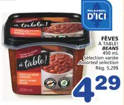 Marches Tradition À TABLE! BEANS offer