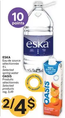 Brunet ESKA Eau de source sélectionnée ou OASIS Produits sélectionnés offer