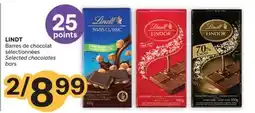 Brunet LINDT Barres de chocolat sélectionnées offer