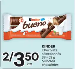 Brunet KINDER Chocolats sélectionnés offer