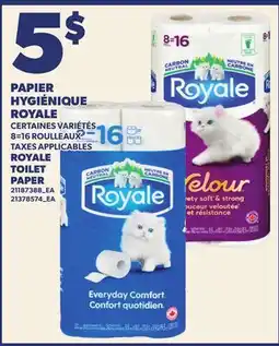 Provigo PAPIER HYGIÉNIQUE ROYALE, 8=16 ROULLEAUX | ROYALE TOILET PAPER offer