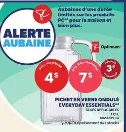 Provigo PICHET EN VERRE ONDULÉ EVERYDAY ESSENTIALS offer