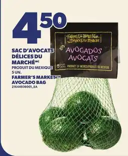 Provigo SAC D'AVOCATS DÉLICES DU MARCHÉ | FARMER'S MARKET AVOCADO BAG, 5 UN offer