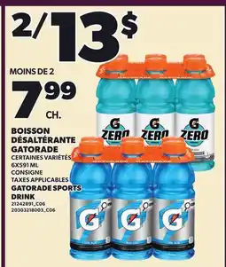 Provigo BOISSON DÉSALTÉRANTE GATORADE, 6X591 ML | GATORADE SPORTS DRINK offer