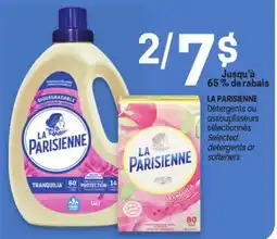 Uniprix LA PARISIENNE Détergents ou assouplisseurs sélectionnés/Selected detergents or softeners offer