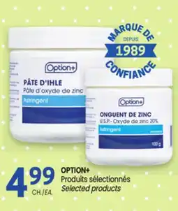 Uniprix OPTION+ Produits sélectionnés/ Selected products offer