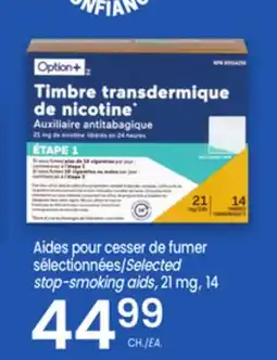 Uniprix Option+ Aides pour cesser de fumer sélectionnées/Selected stop-smoking aids offer