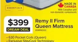 Leon's Sealy Essentials Remy II Firm Eurotop Queen Mattress offer