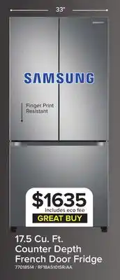 Leon's 17.5 Cu. Ft. Counter Depth French Door Fridge offer