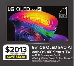 Leon's LG 65 4K Smart OLED Evo AI C6 webOS TV - OLED65C6PUA.ACC offer