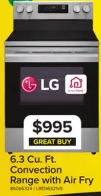 Leon's LG Stainless Steel Electric Freestanding Range (6.3 cu. Ft.) - LREN6321VE offer
