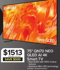 Leon's Samsung 75 Neo QLED QN70H 4K Vision AI Smart TV - QN75QN70HAFXZC offer
