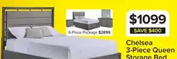 Leon's Chelsea 3-Piece Queen Storage Bed - Grey offer