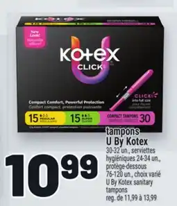 Metro TAMPONS U BY KOTEX | U BY KOTEX SANITARY TAMPONS offer