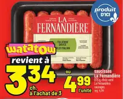 Metro SAUCISSES LA FERNANDIÈRE | LAFERNANDIÈRE SAUSAGES offer