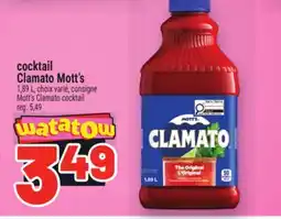 Metro COCKTAIL CLAMATOMOTT'S | MOTT'SCLAMATO COCKTAIL offer