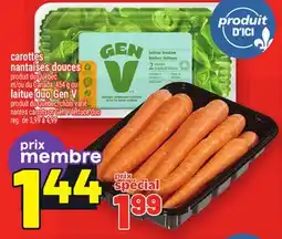 Metro CAROTTES NANTAISES DOUCES OU LAITUE DUO GENV | NANTES CARROTS OR GENV LETTUCE DUO offer