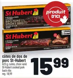 Metro CÔTES DE DOS DE PORC ST-HUBERT | ST-HUBERT COOKED PORK BACK RIBS offer