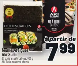 Metro FEUILLES D'ALGUES AKI SUSHI | AKI SUSHI SEAWEED SHEETS offer