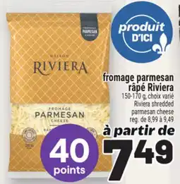 Metro FROMAGE PARMESAN RÂPÉ RIVIERA | RIVIERA SHREDDED PARMESAN CHEESE offer