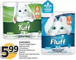 Brunet CASCADES Papiers hygiéniques sélectionnés 12rouleaux, Essuie-tout sélectionnés 6rouleaux offer