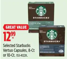 Canadian Tire Starbucks vertuo capsules offer