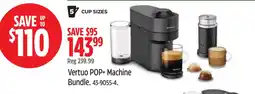 Canadian Tire Nespresso vertuo pop+ machine bundle offer