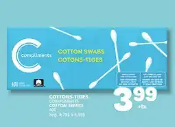Marché Bonichoix COMPLIMENTS COTTON SWABS offer