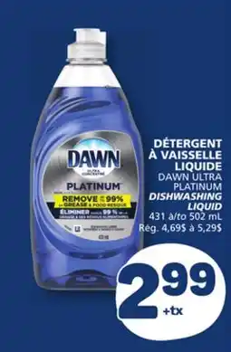 Marché Bonichoix DAWN ULTRA PLATINUM DISHWASHING LIQUID offer
