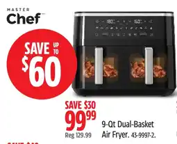 Canadian Tire Masterchef 9-Qt Dual-Basket Air Fryer offer
