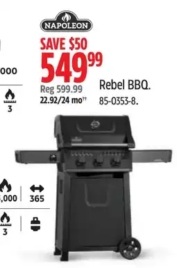 Canadian Tire Napoleon rebel bbq offer