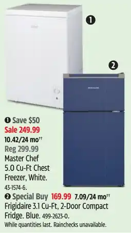 Canadian Tire Master Chef chest freezer offer