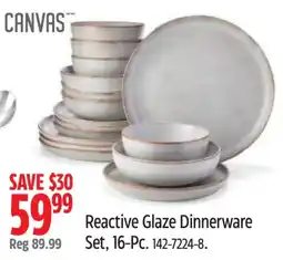 Canadian Tire Canvas reactive glaze dinnerware set offer