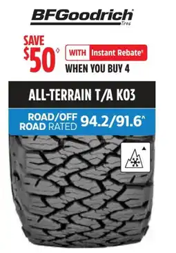 Canadian Tire BFGoodrich All-Terrain T/A K03 offer