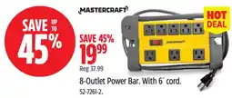 Canadian Tire Mastercraft 8-outlet power bar offer