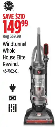Canadian Tire Hoover Windtunnel Whole House Elite Rewind offer