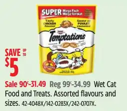 Canadian Tire Temptations Wet Cat Food and Treats offer