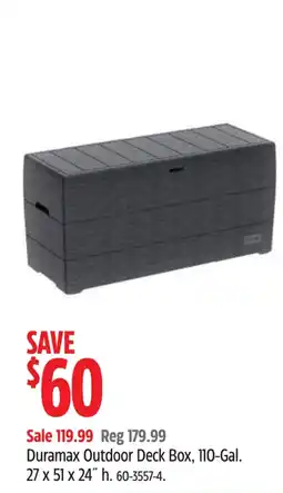 Canadian Tire Duramax outdoor deck box offer