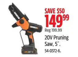 Canadian Tire WORX 20V Pruning Saw offer