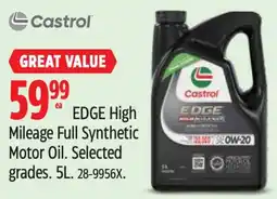 Canadian Tire Castrol edge high mileage full synthetic motor oil offer