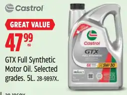 Canadian Tire Castrol GTX Full Synthetic Motor Oil offer