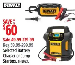 Canadian Tire DeWalt battery charger or jump starters offer