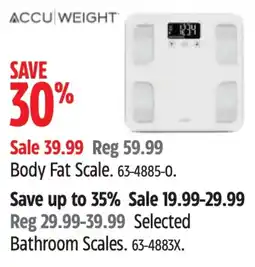 Canadian Tire Accuweight body fat scale offer