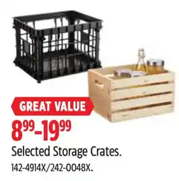 Canadian Tire Selected Storage Crates offer