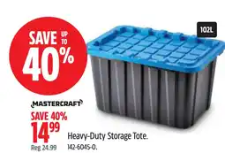 Canadian Tire Mastercraft heavy-duty storage tote offer