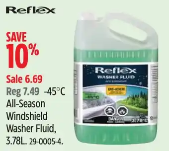 Canadian Tire Reflex windshield washer fluid offer