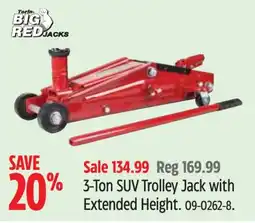 Canadian Tire Torin Big Red Jacks 3-Ton SUV Trolley Jack with Extended Height offer