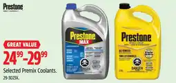 Canadian Tire Prestone selected premix coolants offer