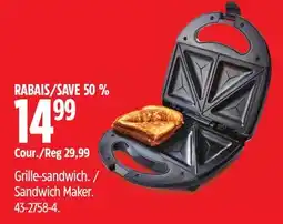 Canadian Tire Sandwich Maker offer