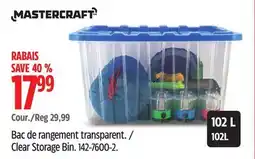 Canadian Tire Clear Storage Bin offer